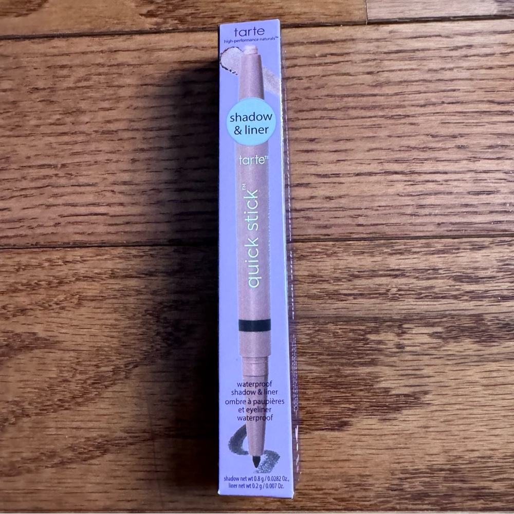 Tarte Quick Stick™ Waterproof Shadow & Liner Rose Gold Luster / Brown NIB